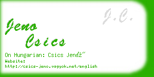 jeno csics business card